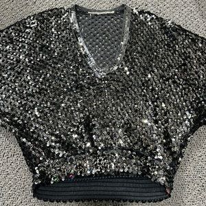 Sequin Slouch Top/Party Top